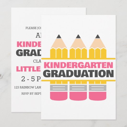 Einladung zum Kindergarten Abschluss (Vorne/Hinten)