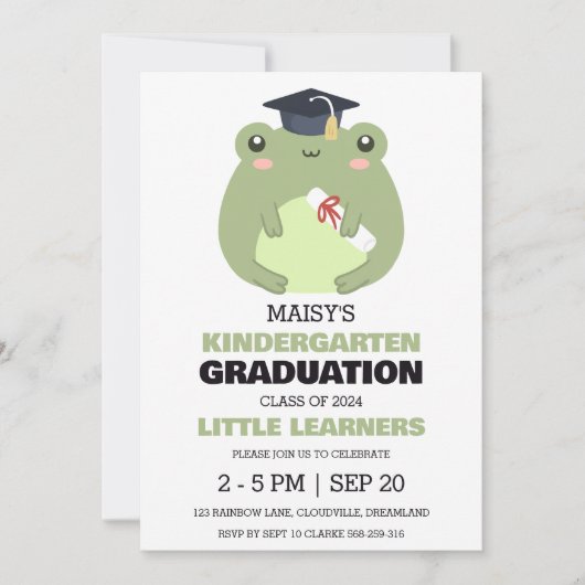 Einladung zum Kindergarten Abschluss (Vorderseite)