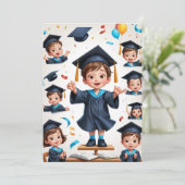 Einladung zum Kindergarten Abschluss (Stehend Vorderseite)