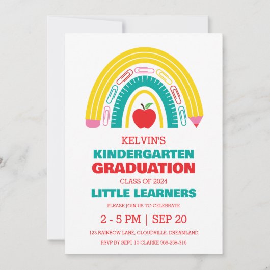 Einladung zum Kindergarten Abschluss (Vorderseite)