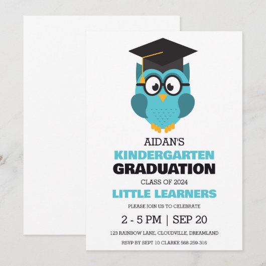 Einladung zum Kindergarten Abschluss (Vorne/Hinten)