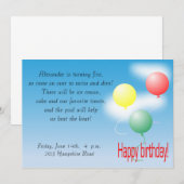 Einladung zum Kindergeburtstag (Vorne/Hinten)