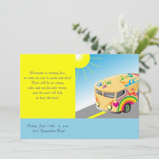 Einladung zum Kindergeburtstag (Stehend Vorderseite)