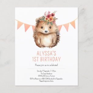 Einladung zum Kindergeburtstag, Igel Flyer