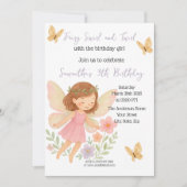 Einladung zum Kindergeburtstag mit Fairy-Themed (Vorderseite)