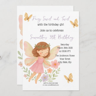 Einladung zum Kindergeburtstag mit Fairy-Themed