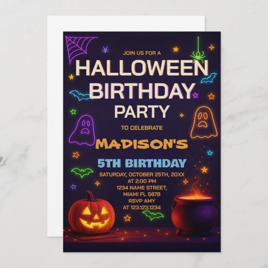 Einladung zum Kindergeburtstag oder zur Behandlung (Vorne/Hinten)