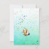 Einladung zum Kindergeburtstag tropischer Fische (Rückseite)