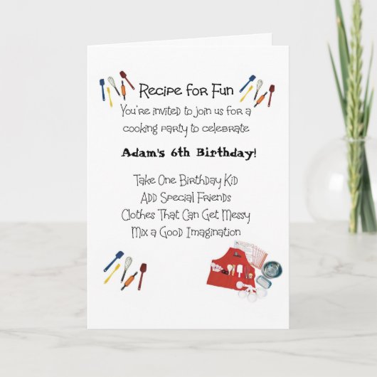 Einladung zum Kinderkochen (Vorderseite)