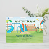 Einladung zum Kinderspielplatz (Stehend Vorderseite)