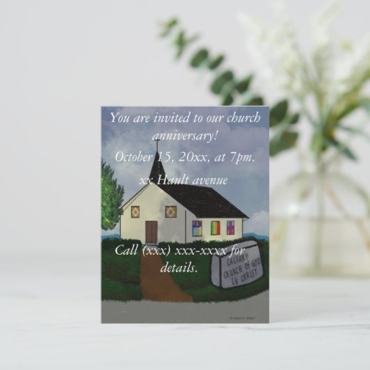 Einladung zum Kirchenjubiläum (Stehend Vorderseite)