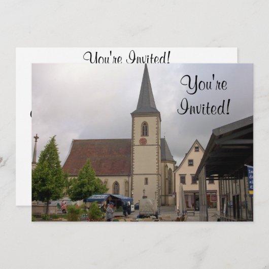Einladung zum Kirchenplatz (Vorne/Hinten)
