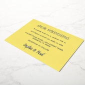 Einladung zum klassischen Buttergelben Hochzeitsfo (Gedreht)
