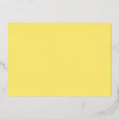 Einladung zum klassischen Buttergelben Hochzeitsfo (Rückseite)