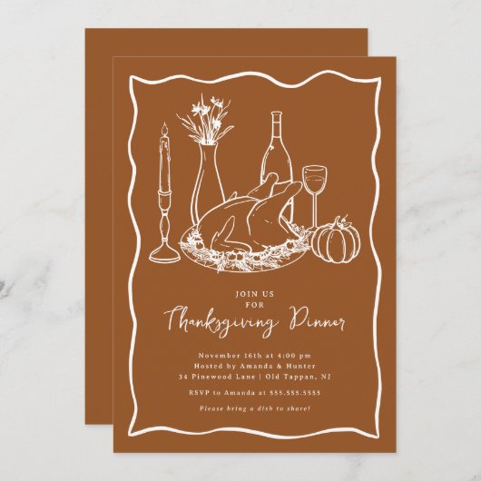 Einladung zum klassischen Erntedank (Vorne/Hinten)