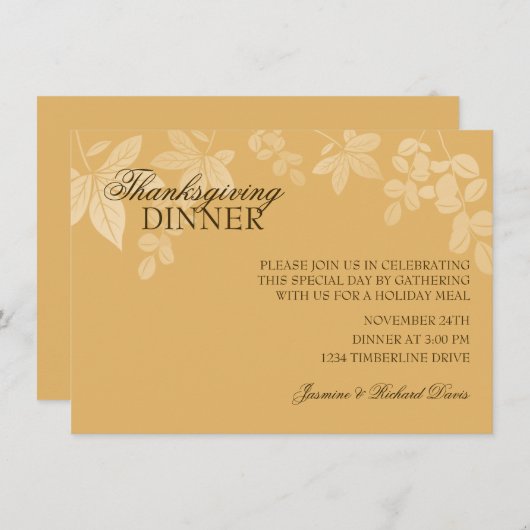 Einladung zum klassischen Erntedank (Vorne/Hinten)