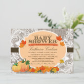 Einladung zum kleinen Pumpkin Baby Duschbad, Burla (Stehend Vorderseite)