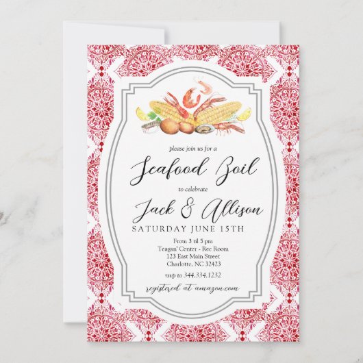 Einladung zum Kochen von Meeresfrüchten, Boildusch (Vorderseite)