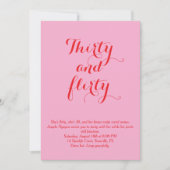 Einladung zum Koketten Geburtstag - Rosa (Vorderseite)