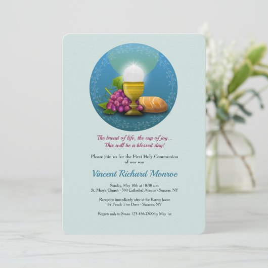 Einladung zum Kommunitatstag mit Kreuz (Stehend Vorderseite)