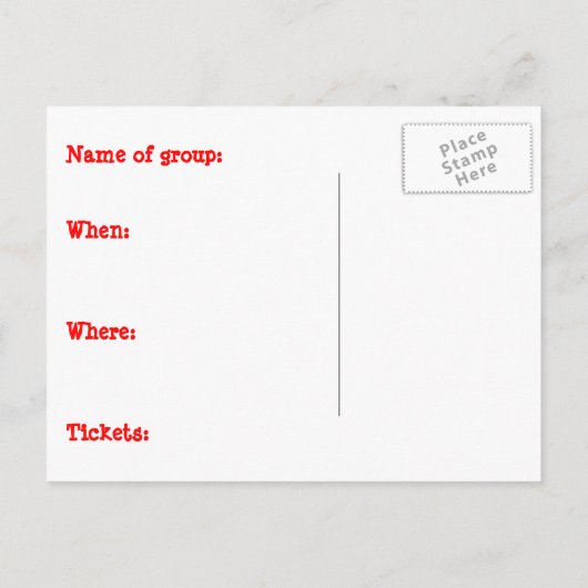 Einladung zum Konzert (Rückseite)