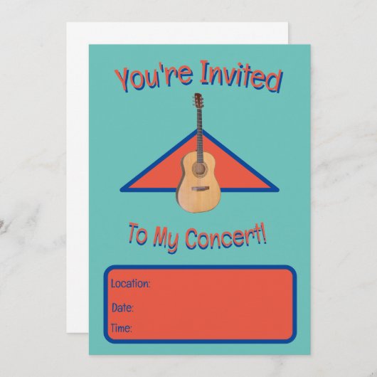 Einladung zum Konzert (Vorne/Hinten)