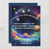 Einladung zum kosmischen Geburtstag (Vorne/Hinten)