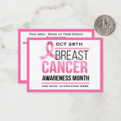 Einladung zum Krebsbewusstsein (Vorderseite/Rückseite Beispiel)