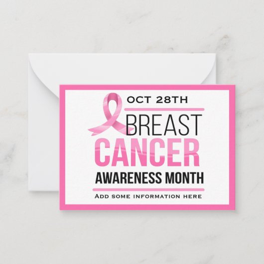 Einladung zum Krebsbewusstsein (Vorderseite)