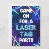 Einladung zum Laser-Tag-Arcade-System, Glow-Laser- (Rückseite)