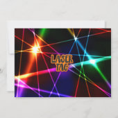 Einladung zum Laser Tag Birthday (Rückseite)