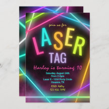 Einladung zum Laser Tag Birthday | Girl Laser Tag