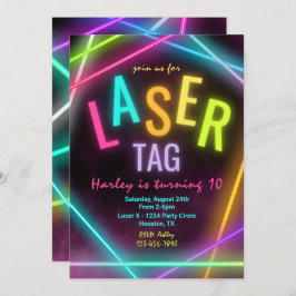 Einladung zum Laser Tag Birthday | Girl Laser Tag