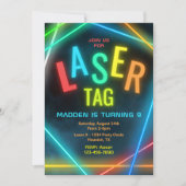 Einladung zum Laser Tag Birthday | Laser-Tag-Party (Vorderseite)