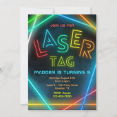 Einladung zum Laser Tag Birthday | Laser-Tag-Party (Vorderseite)