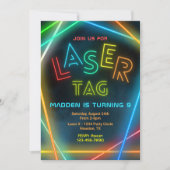 Einladung zum Laser Tag Birthday | Laser-Tag-Party (Vorderseite)