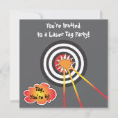 Einladung zum Laser Tag Geburtstag (Rückseite)