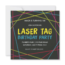 Einladung zum Laser Tag Geburtstag