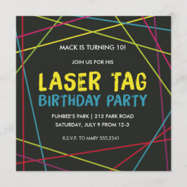 Einladung zum Laser Tag Geburtstag