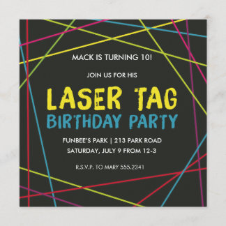 Einladung zum Laser Tag Geburtstag