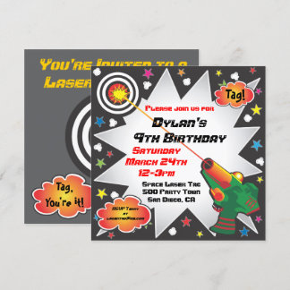 Einladung zum Laser Tag Geburtstag