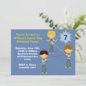 Einladung zum Laser Tag Geburtstag (Stehend Vorderseite)