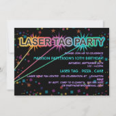 Einladung zum Laser Tag Geburtstag (Vorderseite)