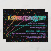 Einladung zum Laser Tag Geburtstag (Vorne/Hinten)