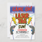 Einladung zum Laser Tag Geburtstag (Vorderseite)