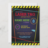 Einladung zum Laser Tag Geburtstag Party (Vorderseite)