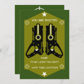 Einladung zum Laser-Tag-Party (Vorne/Hinten)