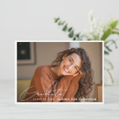 Einladung zum lässigen Schreiben von Graduate 2 Fo (Stehend Vorderseite)