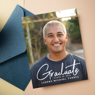 Einladung zum lässigen Schreiben von Graduate Foto