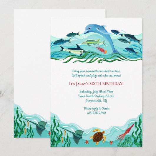 Einladung zum Leben im Meer (Vorne/Hinten)